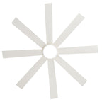 Ventilatore da soffitto a LED nero da 65 pollici a 8 pale con luce e telecomando