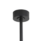 Ventilatore da soffitto a LED nero da 65 pollici a 8 pale con luce e telecomando