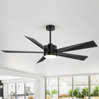Ventilatore da soffitto a LED Breezary 65/52/42 a 5 pale con kit luci e telecomando