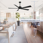 Ventilatore da soffitto a LED Breezary 65/52/42 a 5 pale con kit luci e telecomando