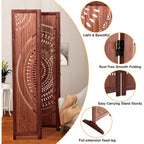 Divisorio pieghevole in legno massello da 65'' H