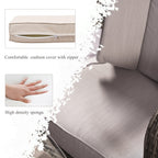 Set da pranzo rotondo da esterno in rattan e vimini, 7 pezzi, con cuscini, di Moda Furnishings