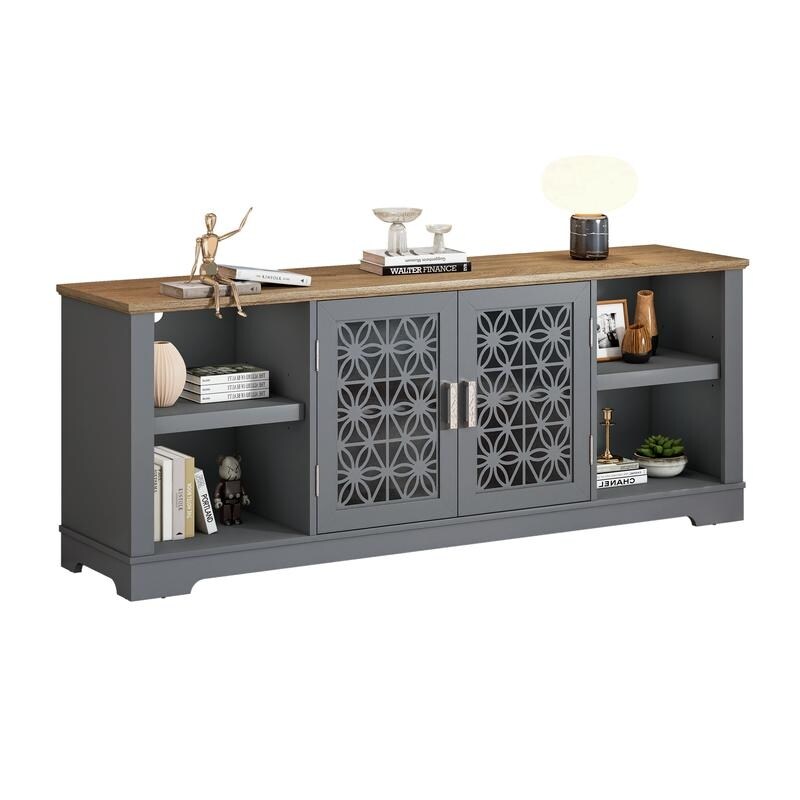 Mobile porta TV decorativo rustico floreale da 70 pollici per un massimo di 80 TV