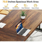 Scrivania direzionale da 70,8 pollici, grande postazione di lavoro per computer