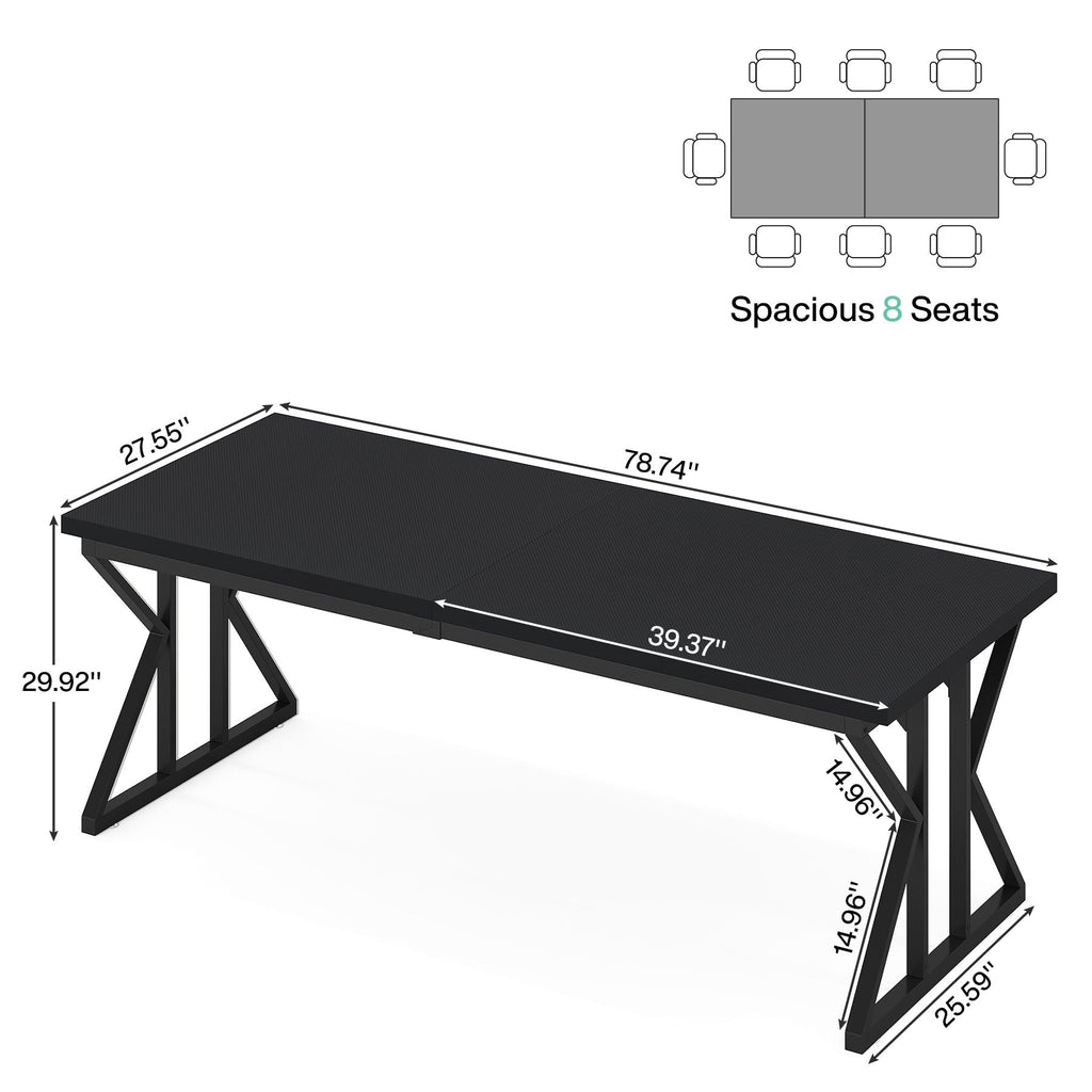 Scrivania direzionale da 70,8 pollici, grande postazione di lavoro per computer