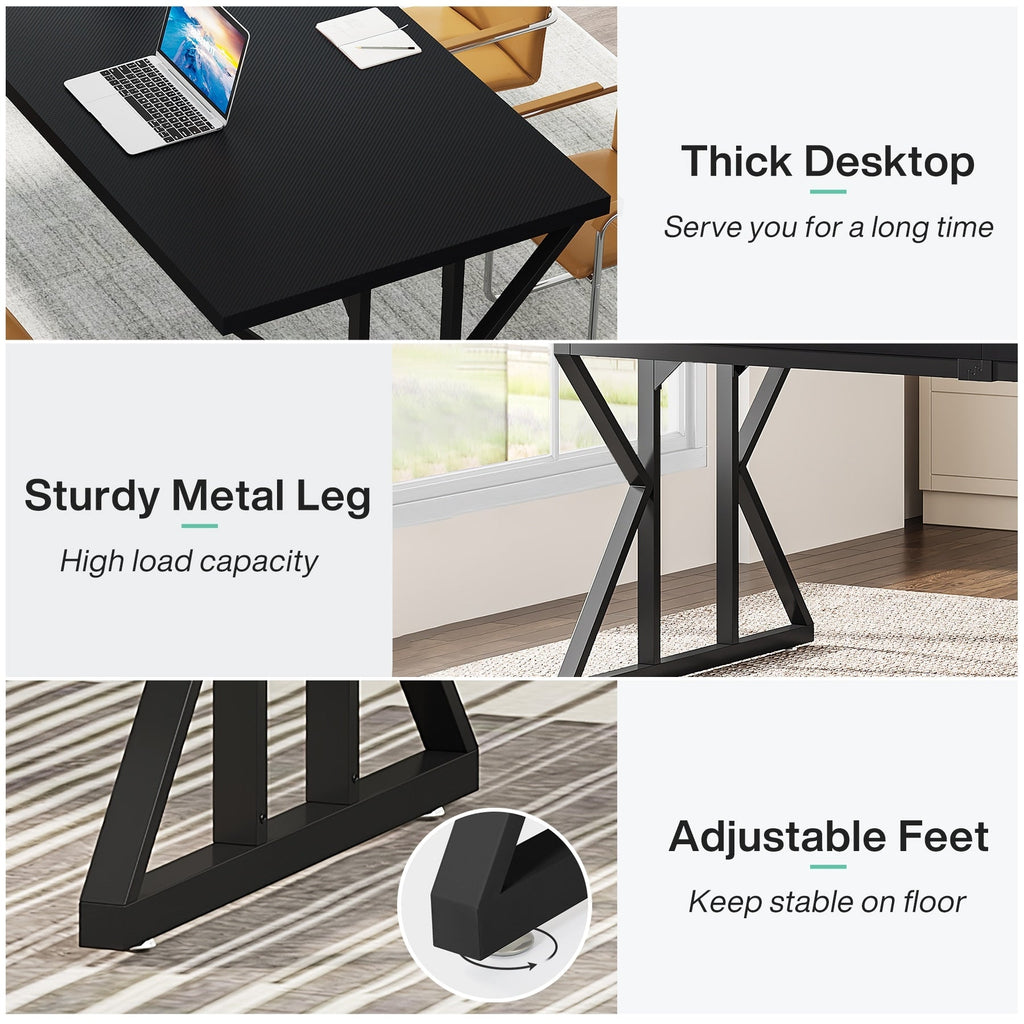 Scrivania direzionale da 70,8 pollici, grande postazione di lavoro per computer