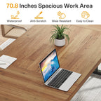 Scrivania direzionale da 70,8 pollici, grande postazione di lavoro per computer