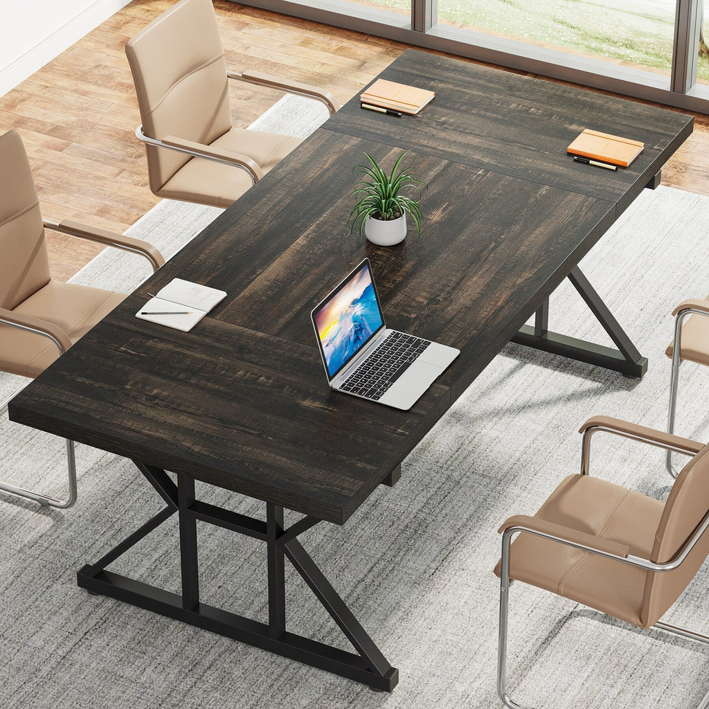 Scrivania direzionale da 70,8 pollici, grande postazione di lavoro per computer