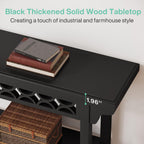 Tavolo da divano consolle lungo in legno massello da fattoria da 70,8 pollici