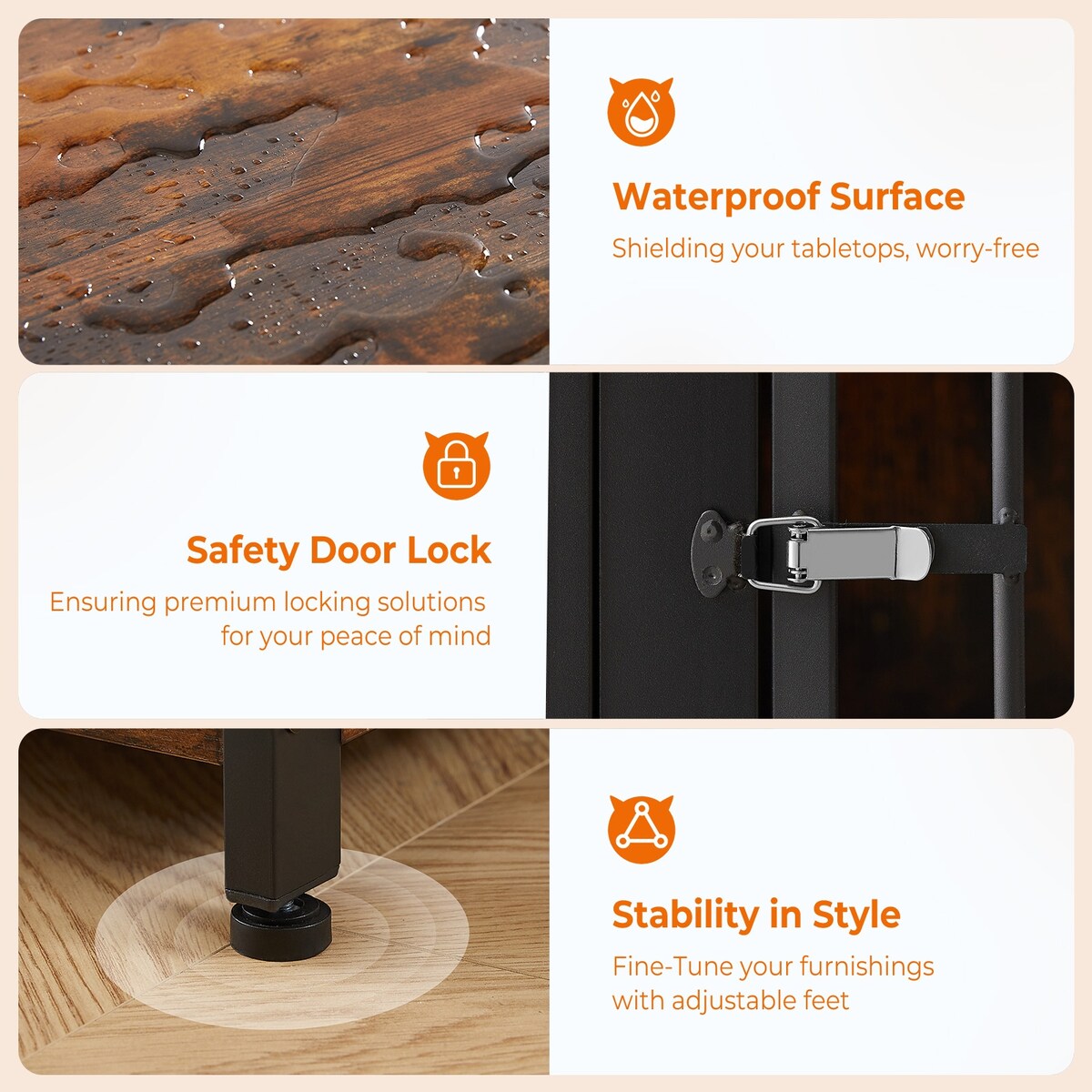 Mobile porta TV per cani di grossa taglia da 70,86'' con cuscino e due vani (senza cuscino)