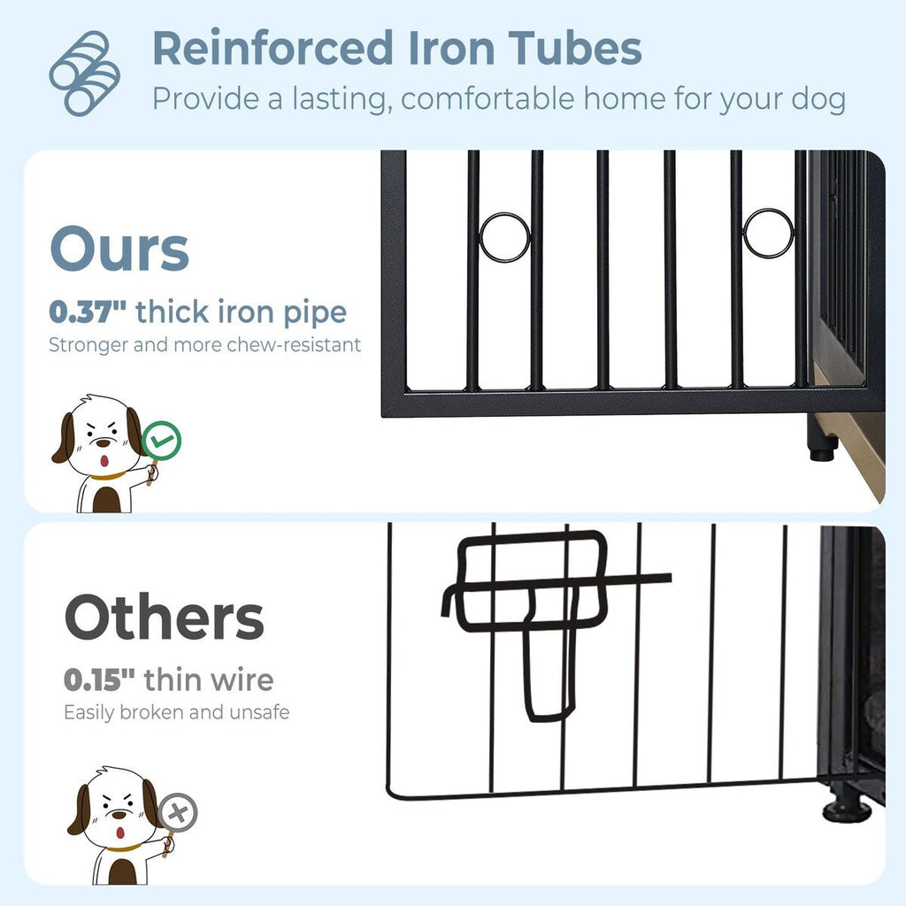 Mobile porta TV per cani di grossa taglia da 70,86'' con cuscino e due vani (senza cuscino)