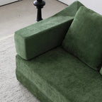 Divano letto trasformabile imbottito 70.87, poltrona trasformabile, comodo divano per soggiorno, camera da letto, tessuto ciniglia