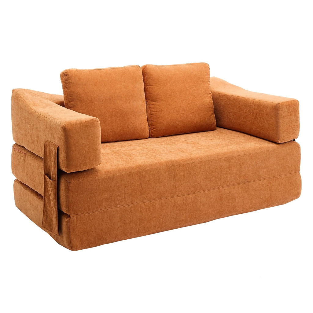 Divano letto trasformabile imbottito 70.87, poltrona trasformabile, comodo divano per soggiorno, camera da letto, tessuto ciniglia