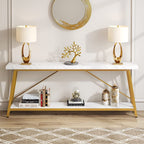 Tavolino da divano extra lungo da 70,9 pollici, tavolo da consolle industriale per ingresso