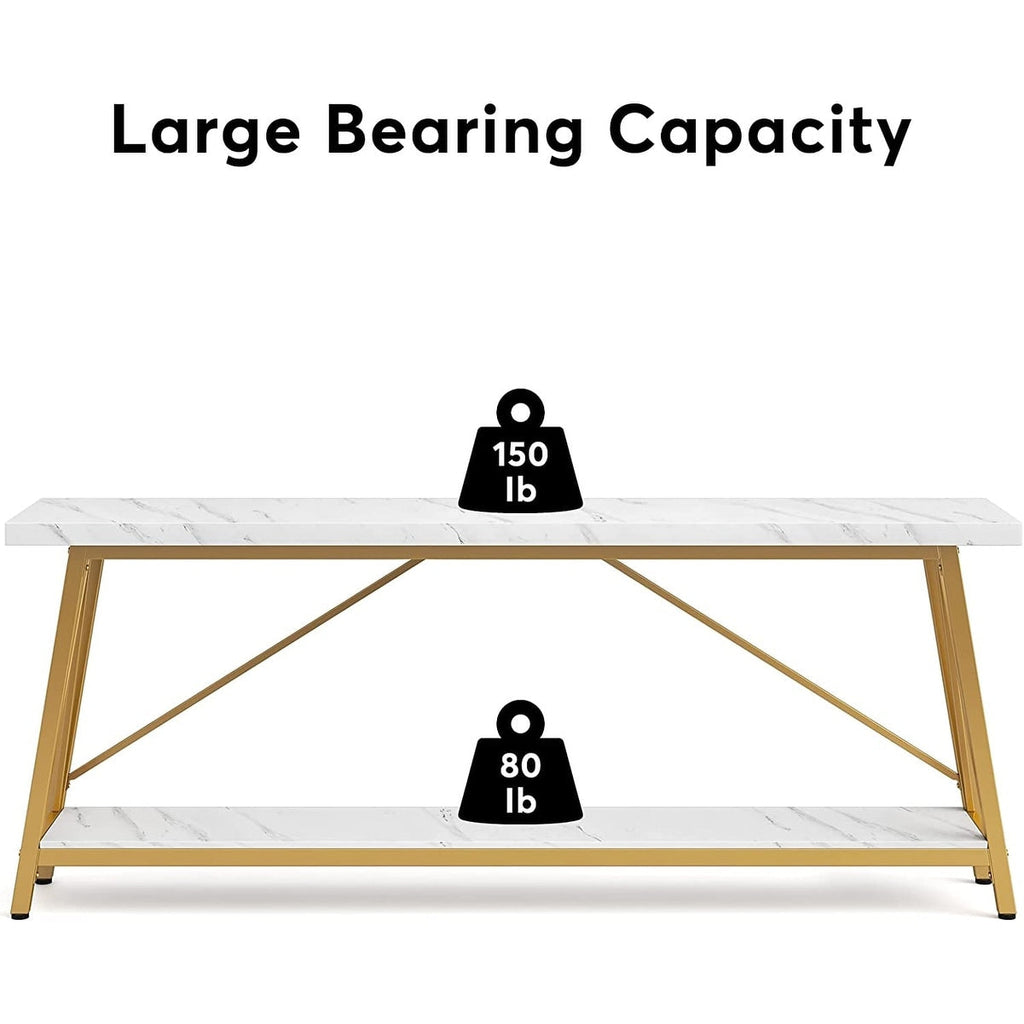 Tavolino da divano extra lungo da 70,9 pollici, tavolo da consolle industriale per ingresso