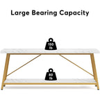 Tavolino da divano extra lungo da 70,9 pollici, tavolo da consolle industriale per ingresso