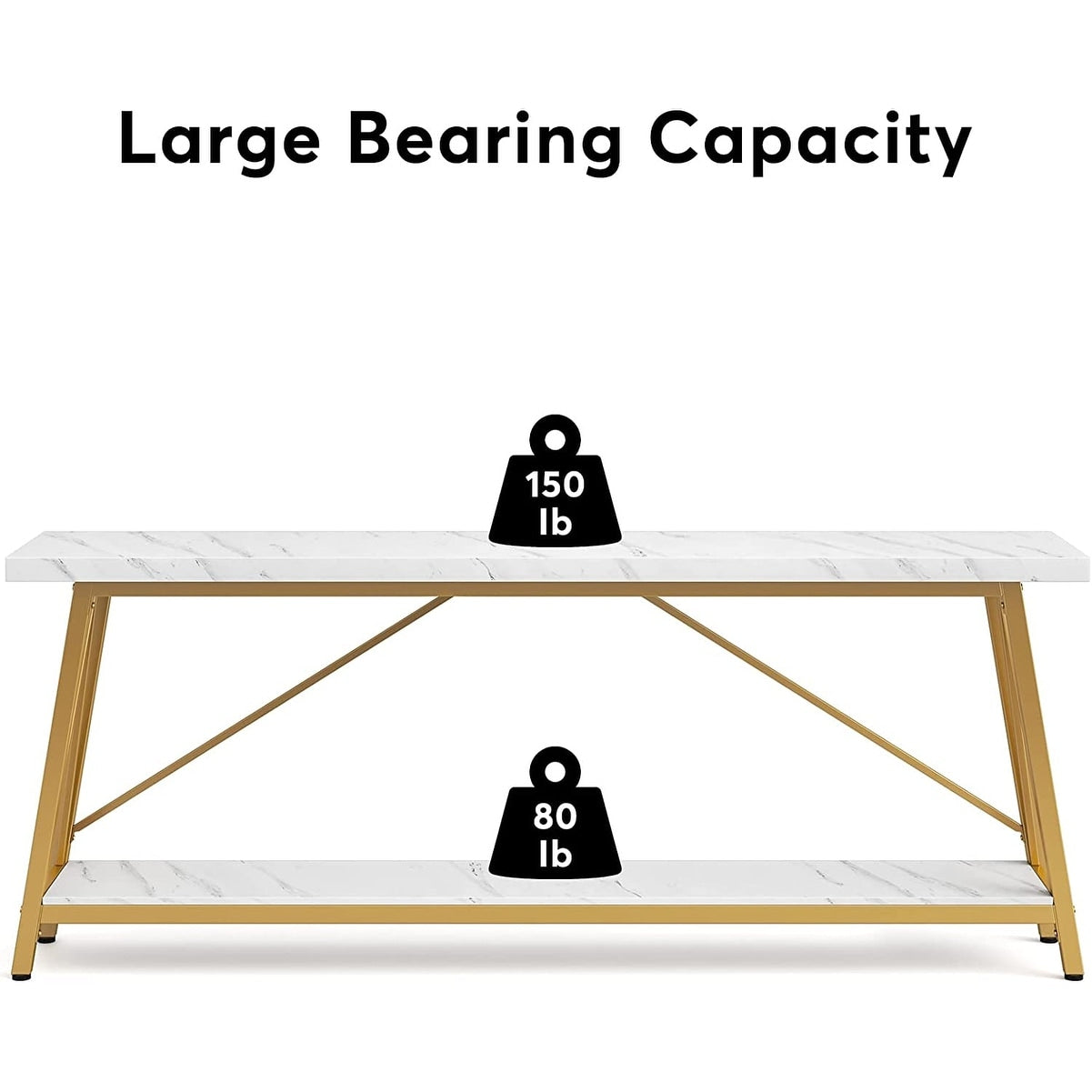 Tavolino da divano extra lungo da 70,9 pollici, tavolo da consolle industriale per ingresso