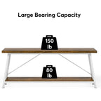 Tavolino da divano extra lungo da 70,9 pollici, tavolo da consolle industriale per ingresso