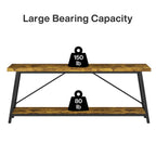 Tavolino da divano extra lungo da 70,9 pollici, tavolo da consolle industriale per ingresso