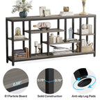 Tavolo da divano consolle da 70,9 pollici con contenitore, tavolo da ingresso a 3 livelli per corridoio