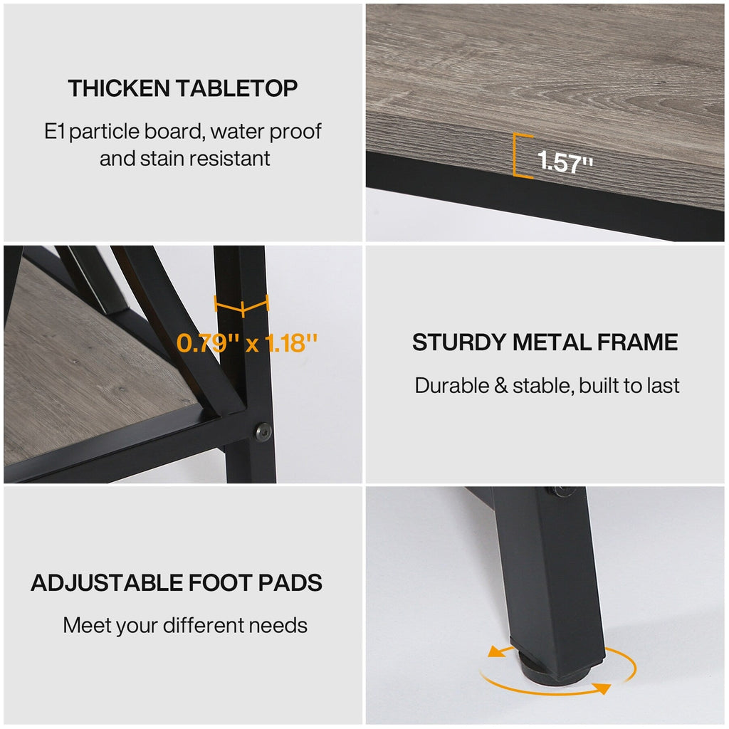 Tavolo da consolle extra lungo da 70,9 pollici, tavolino da salotto