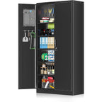 Armadio da garage da 71 pollici, scaffalatura, dispensa da cucina, armadietto con ripiani regolabili per ufficio, garage, casa, dispensa