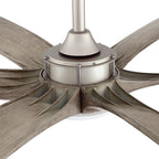 Ventilatore da soffitto DC grande a 6 pale in legno galleggiante da 72 pollici con luce e telecomando