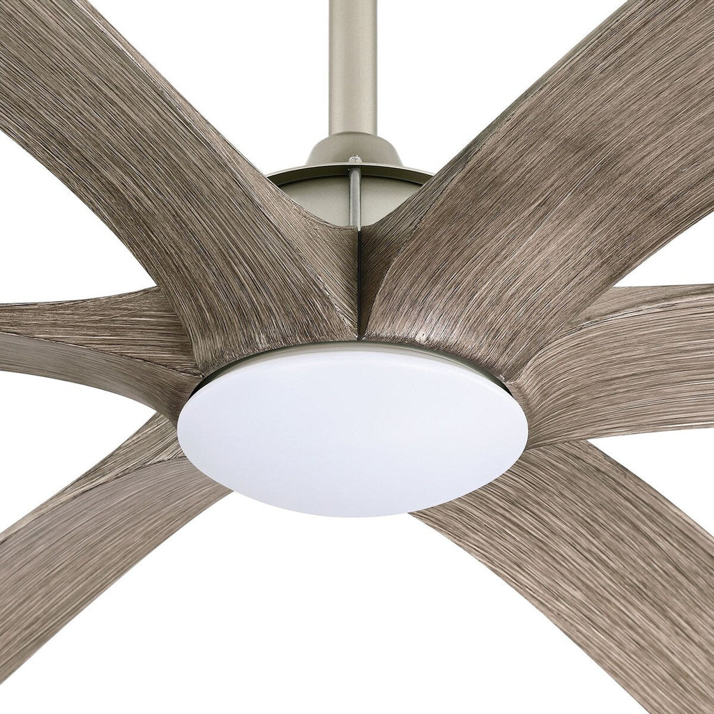 Ventilatore da soffitto DC grande a 6 pale in legno galleggiante da 72 pollici con luce e telecomando