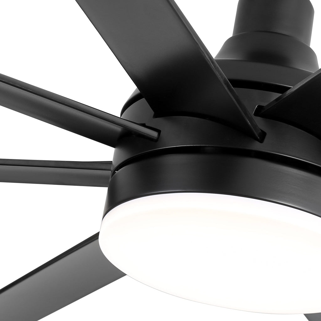 72 grandi ventilatori da soffitto con telecomando a luce LED - 8 pale - 72 pollici