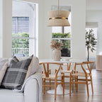 Lampadario a tamburo grande in stile boho moderno a 8 luci, lampadario a clessidra in tessuto intrecciato a mano da 24 pollici in oro/nero per sala da pranzo/soggiorno