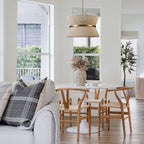 Lampadario a tamburo grande in stile boho moderno a 8 luci, lampadario a clessidra in tessuto intrecciato a mano da 24 pollici in oro/nero per sala da pranzo/soggiorno