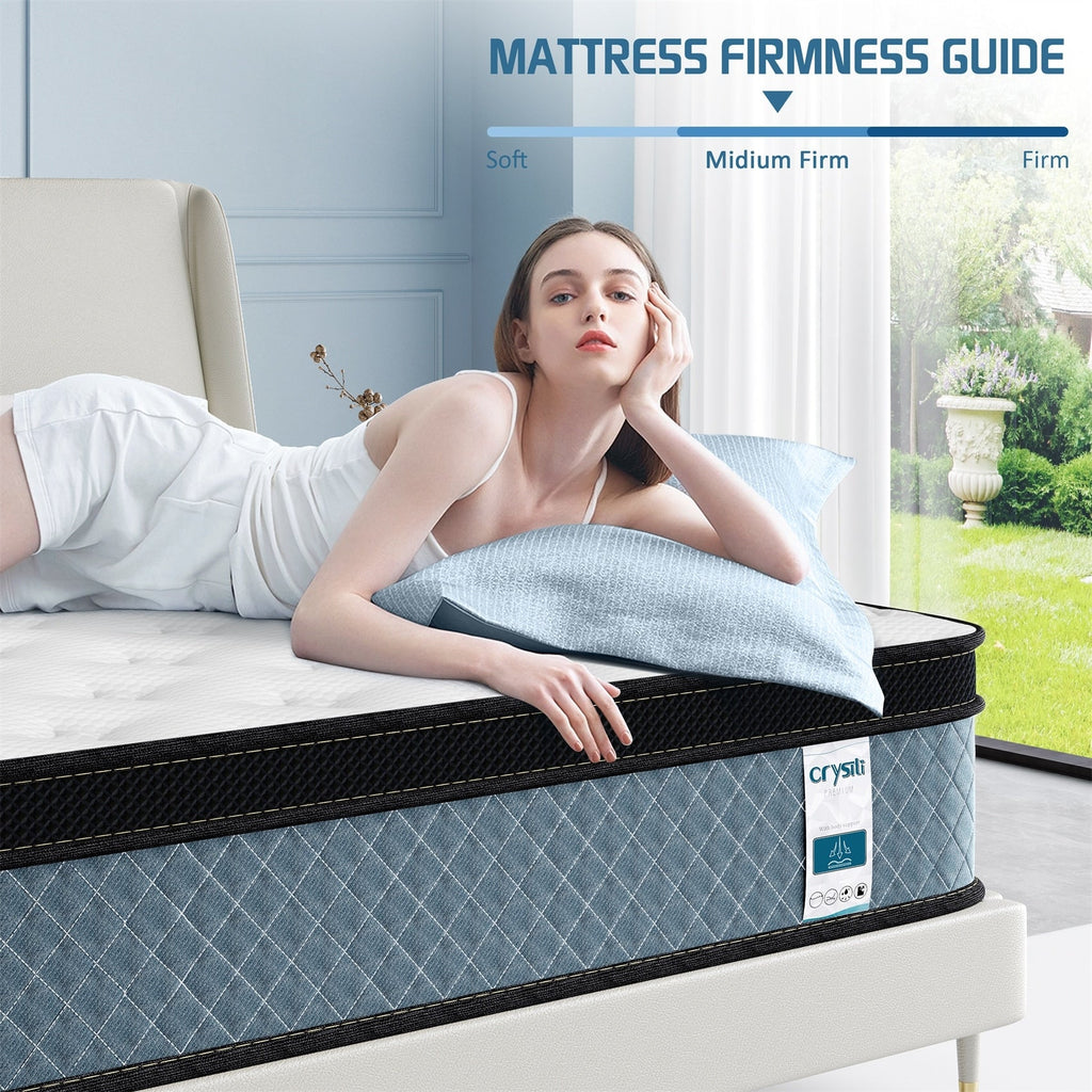 Materasso in memory foam ibrido rinfrescante medio 8 in una scatola