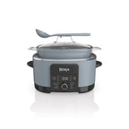 Multicooker da 8,5 litri, con pentola a cottura lenta 8 in 1, forno olandese, vaporiera, coperchio in vetro, cucchiaio integrato, pentola adatta al forno fino a 500 °F