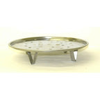 Pentola per brodo in acciaio inossidabile resistente da 80 QT con griglia per cottura a vapore