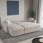 Divano letto reversibile e chaise longue da 82'' di larghezza