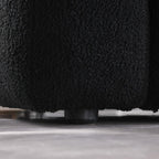 84.3 Lussuoso divano Boucle grande a 3 posti con rivestimento in marshmallow, 2 cuscini decorativi quadrati e bracciolo quadrato