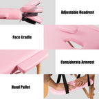 Lettino da massaggio portatile da 84''L, regolabile, per spa viso, tatuaggi, con trasporto