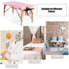 Lettino da massaggio portatile da 84''L, regolabile, per spa viso, tatuaggi, con trasporto