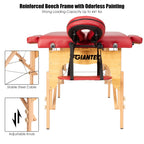 Lettino da massaggio portatile da 84''L, regolabile, per spa viso, tatuaggi, con trasporto