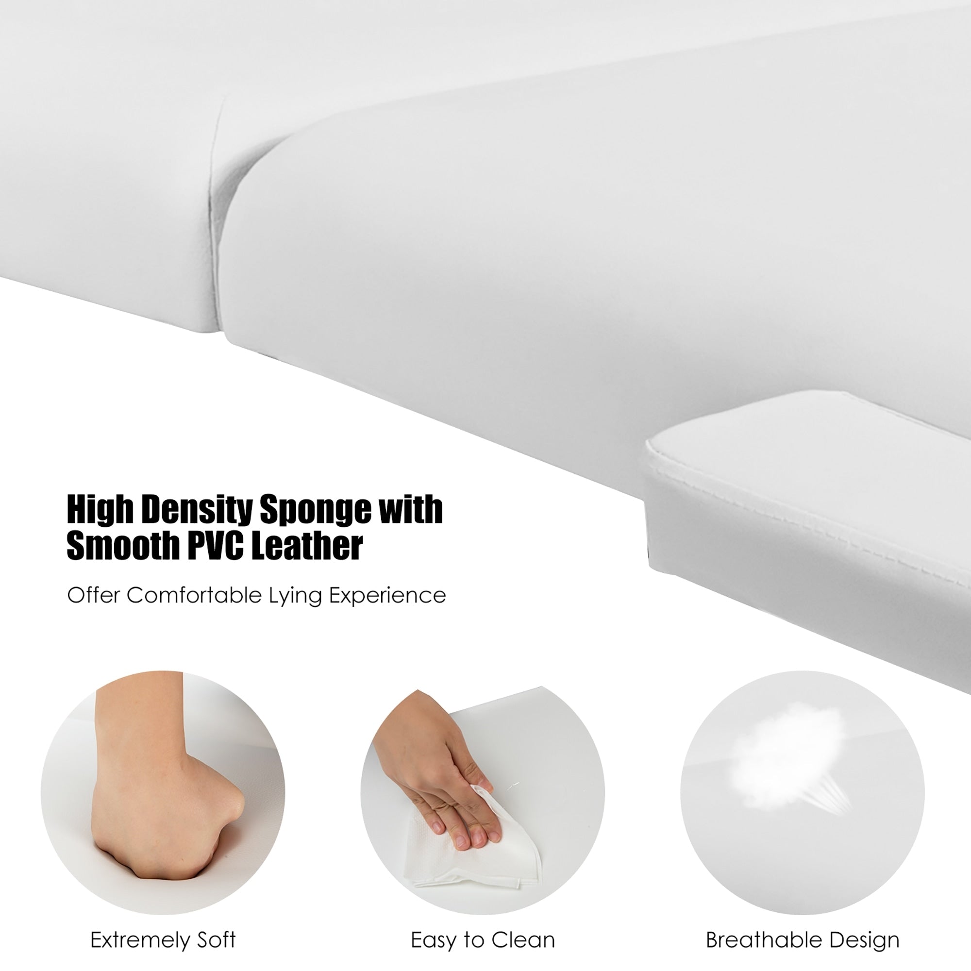 Lettino da massaggio portatile da 84''L, regolabile, per spa viso, tatuaggi, con trasporto