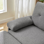 Divano componibile a L da 86,22 pollici con tasche portaoggetti laterali