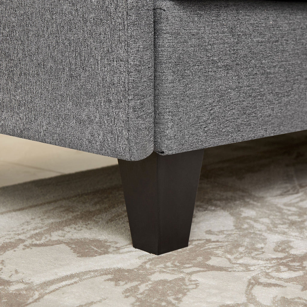 Divano componibile a L da 86,22 pollici con tasche portaoggetti laterali