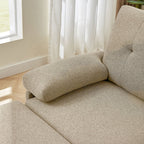 Divano componibile a L da 86,22 pollici con tasche portaoggetti laterali