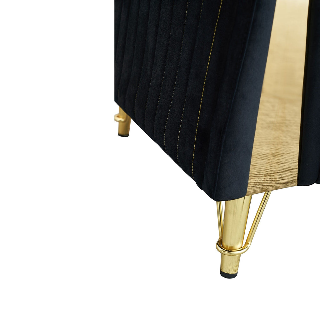 Divano a 3 posti in velluto 89 con due cuscini di seduta e due cuscini di appoggio