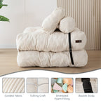 Divano letto pieghevole in velluto a coste, singolo