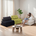 Divano letto pieghevole in velluto a coste, singolo