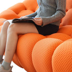 Divano moderno a nido d'ape 3D da 98,43'' con forma a bolla