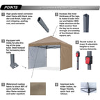 ABCCANOPY Tenda a baldacchino pieghevole facile e resistente Tenda a baldacchino per esterni