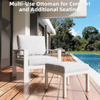 AECOJOY Set di mobili da giardino in alluminio da 7 pezzi, set da conversazione all'aperto