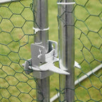 AECOJOY Grande pollaio in metallo con gabbia per polli in metallo